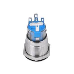 Intrerupator buton On-Off, cu revenire, fi19mm, aluminiu, 5 pini, LED, Engine Start-Stop TLB241 Intrerupator buton On-Off, cu revenire, fi19mm, aluminiu, 5 pini, LED, Engine Start-Stop TLB241