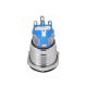 Intrerupator buton On-Off, cu revenire, fi19mm, aluminiu, 5 pini, LED, Engine Start-Stop TLB241