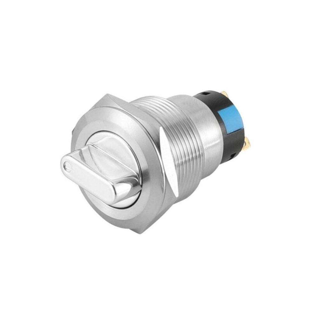 Intrerupator buton On-Off, rotitor, fi19mm, aluminiu, 4 pini, TLB92 Intrerupator buton On-Off, rotitor, fi19mm, aluminiu, 4 pini, TLB92