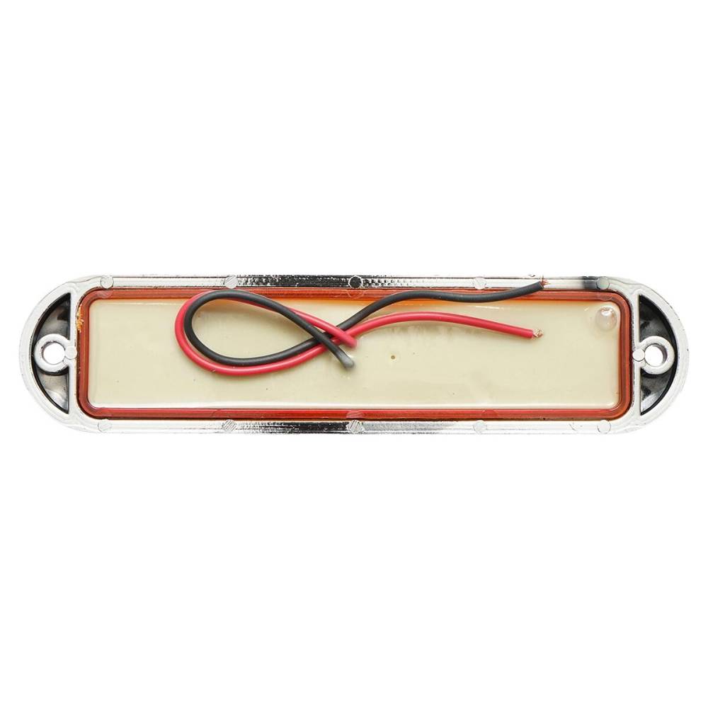 Lampa gabarit 155x37, galbena, cu rama cromata, 12-24V, Formplas FR1286CY