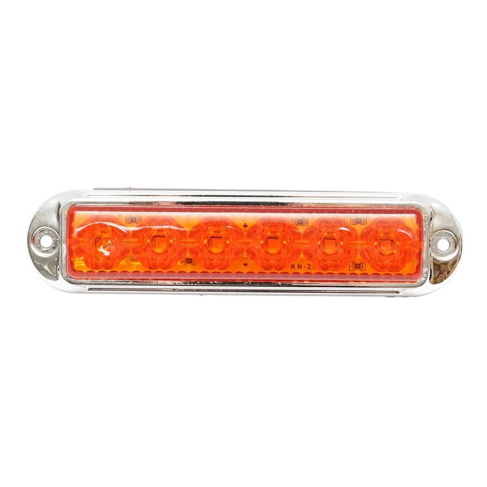 Lampa gabarit 155x37, galbena, cu rama cromata, 12-24V, Formplas FR1286CY