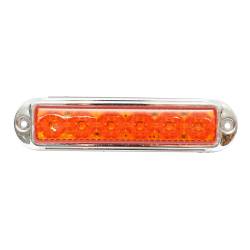 Lampa gabarit 155x37, galbena, cu rama cromata, 12-24V, Formplas FR1286CY