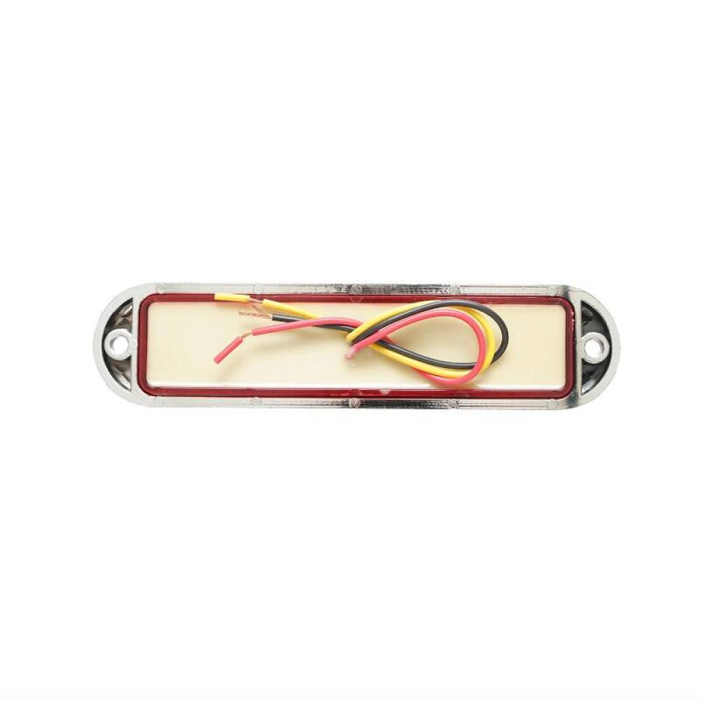 Lampa gabarit 155x37, rosie, cu rama cromata, 12-24V, Formplas FR1286CR