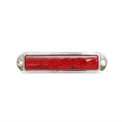 Lampa gabarit 155x37, rosie, cu rama cromata, 12-24V, Formplas FR1286CR