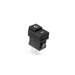 Intrerupator ON/OFF dreptunghiular, 2 pini, LED, negru, TLB243 Intrerupator ON/OFF dreptunghiular, 2 pini, LED, negru, TLB243