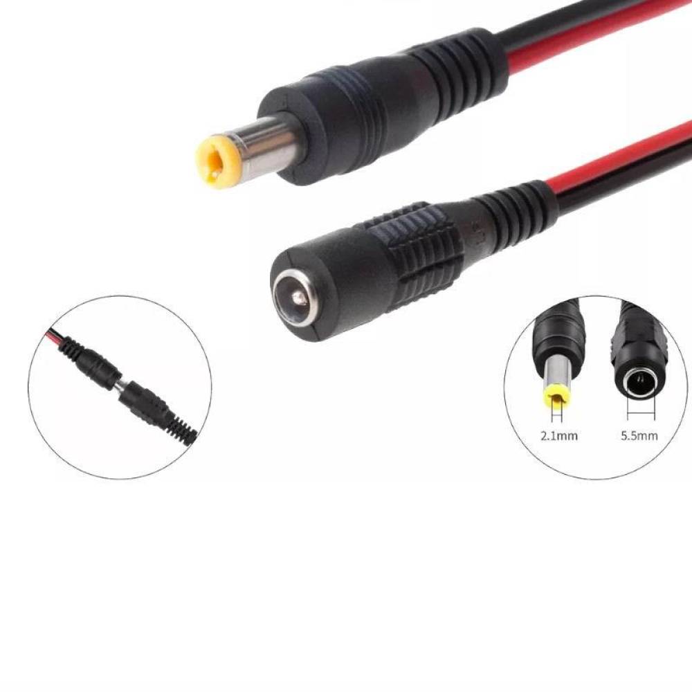 Cablu conector, mama-tata, 5.5x2.1mm, cablu 18AWG, 12V, TL-C123