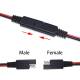 Set conector SAE mama-tata, 2 pini, lungime 15cm,  cablu AWG 2x2.5mm², pentru panouri solare, baterii, accesorii auto-moto, TL-A213 Carmotion