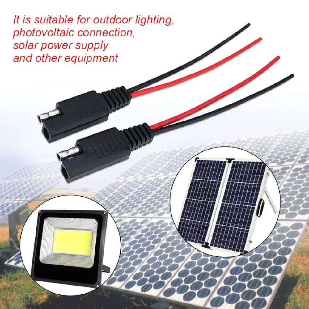 Set conector SAE mama-tata, 2 pini, lungime 15cm,  cablu AWG 2x2.5mm², pentru panouri solare, baterii, accesorii auto-moto, TL-A213 Carmotion