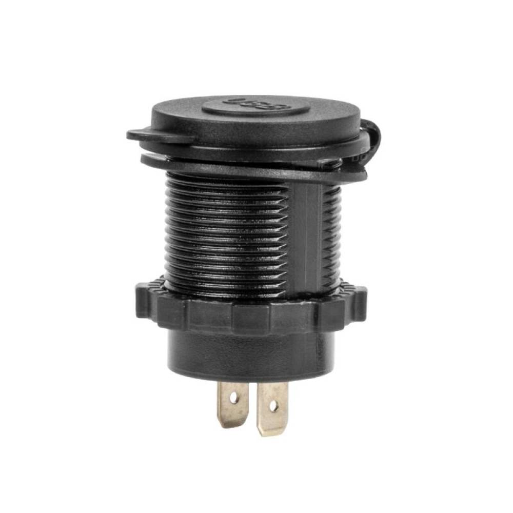 Priza cu 2 USB, 12-24V, 2xUSB QC3.0, cu LED albastru, incastrabila, 04218 Amio