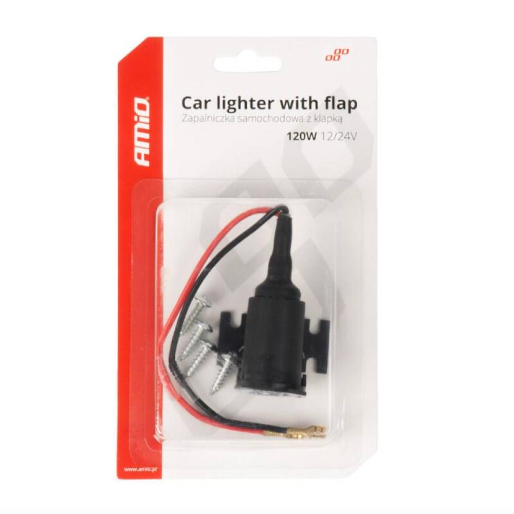 Priza bricheta auto 12-24V, capac cu arc, 04128 Amio 