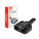 Stecher cu 2 prize, 1xUSB-A QC3.0, 1xUSB-C PD20W si 1xUSB-C PD30W, 12-24V, 200W, cu voltmetru LED, buton control On-Off, rabatabil, 04174 Amio Stecher cu 2 prize, 1xUSB-A QC3.0, 1xUSB-C PD20W si 1xUSB-C PD30W, 12-24V, 200W, cu voltmetru LED, buton control On-Off, rabatabil, 04174 Amio