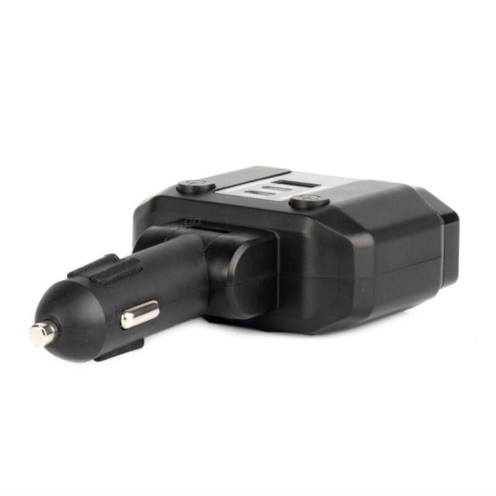 Stecher cu 2 prize, 1xUSB-A QC3.0, 1xUSB-C PD20W si 1xUSB-C PD30W, 12-24V, 200W, cu voltmetru LED, buton control On-Off, rabatabil, 04174 Amio Stecher cu 2 prize, 1xUSB-A QC3.0, 1xUSB-C PD20W si 1xUSB-C PD30W, 12-24V, 200W, cu voltmetru LED, buton control On-Off, rabatabil, 04174 Amio