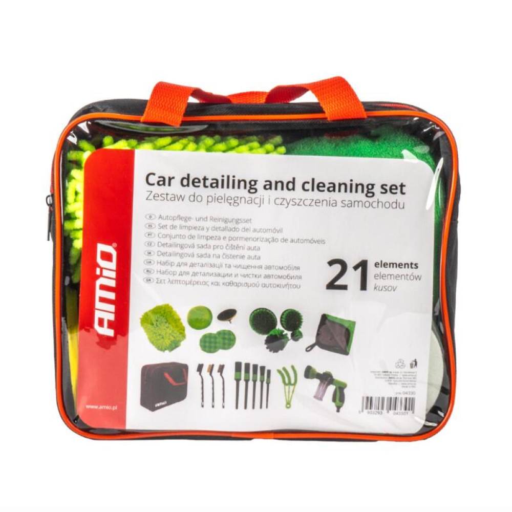 Set 21 piese curatare, detailing auto, interior-exterior, 04330 Amio Set 21 piese curatare, detailing auto, interior-exterior, 04330 Amio