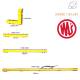 Lampa gabarit 150x18, LED Neon, laterala, galbena, cu suporti prindere, LEGO Contur W280 2497 Was