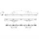 Lampa gabarit 500x18, LED Neon, laterala, galbena, cu suporti prindere, LEGO Contur W280 2503 Was