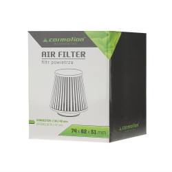 Filtru aer sport mic h7.5cm, interior fi34mm, exterior fi42mm, moto, ATV, scuter, rosu, 83152 Carmotion 