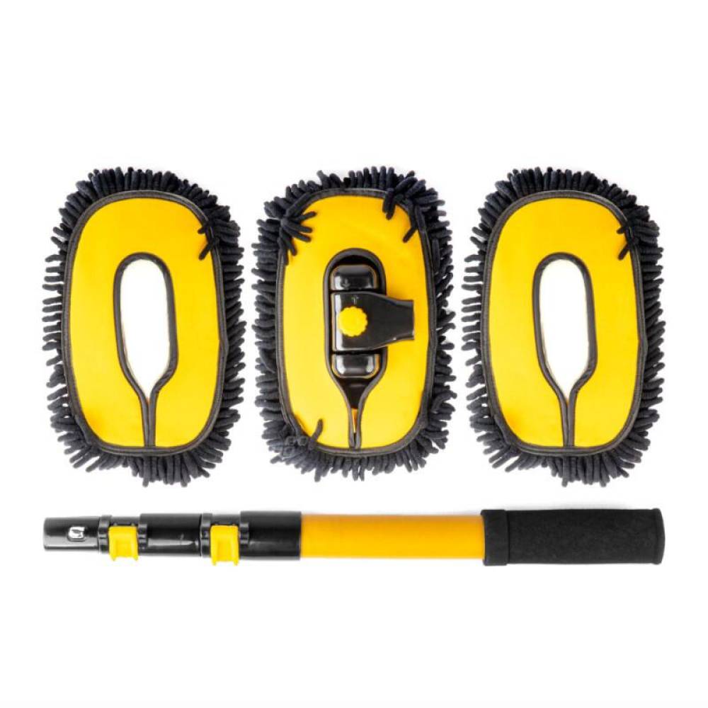 Perie spalat telescopica 46-100cm, perie 20cm, cu 3 huse de rezerva, 04333 Amio