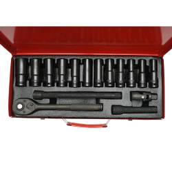 Trusa chei tubulare cu priza lunga 8-24mm, clichet cu antrenor, set 16 bucati BK78566 / LZ45