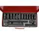 Trusa chei tubulare cu priza lunga 8-24mm, clichet cu antrenor, set 16 bucati BK78566 / LZ45