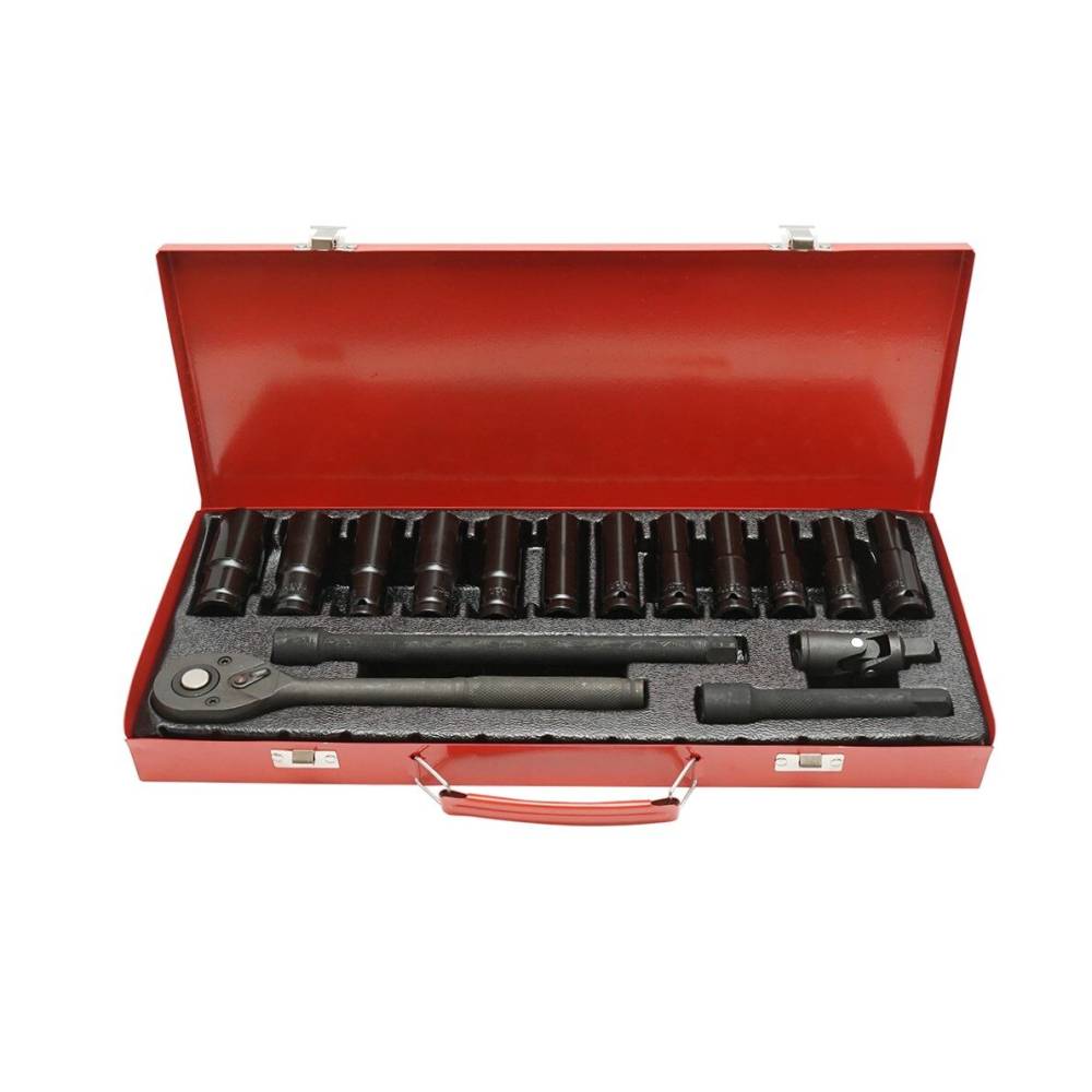 Trusa chei tubulare cu priza lunga 8-24mm, clichet cu antrenor, set 16 bucati BK78566 / LZ45