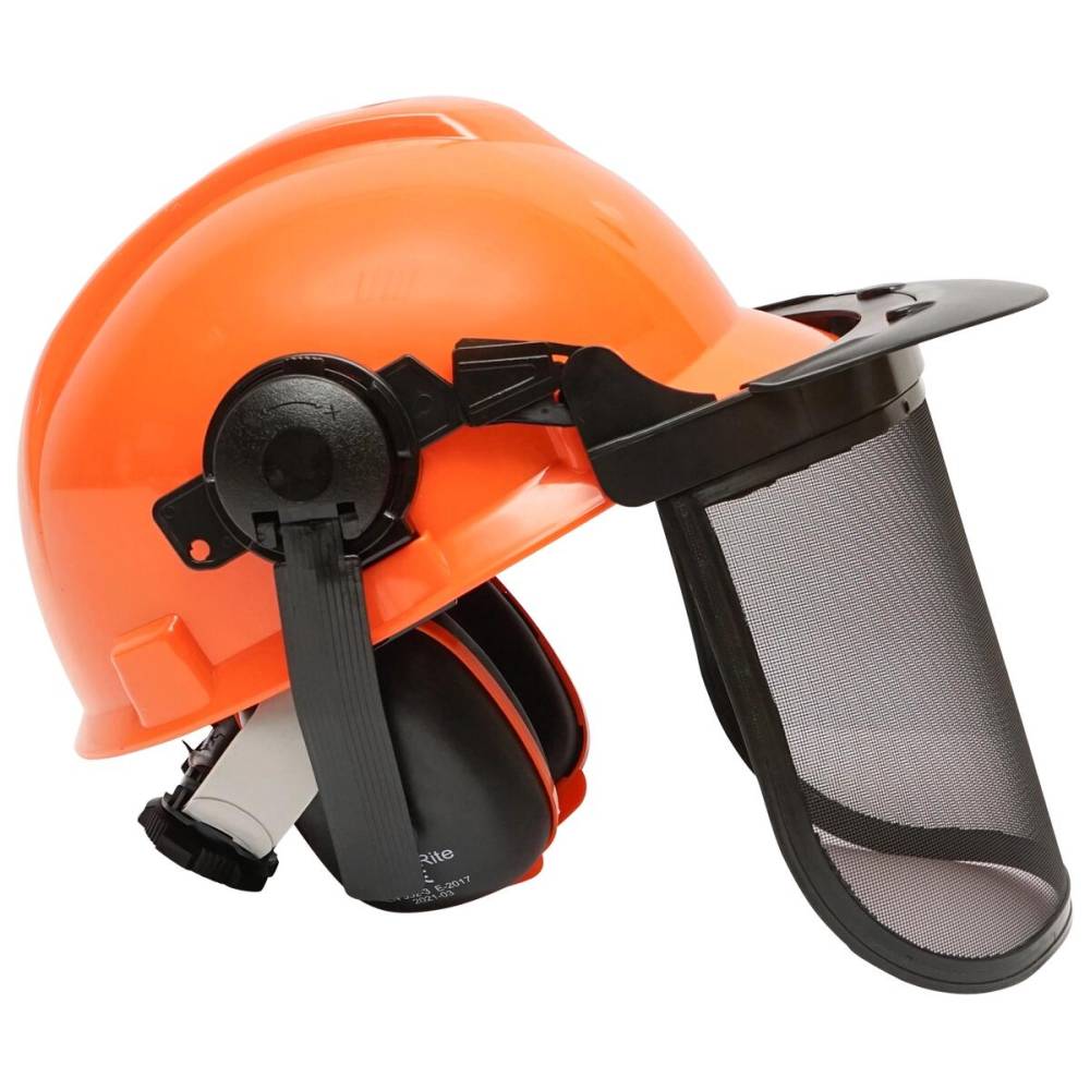 Casca forestiera cu viziera din plasa si antifoane urechi BK90923 / SB71
