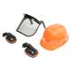 Casca forestiera cu viziera din plasa si antifoane urechi BK90923 / SB71