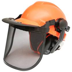 Casca forestiera cu viziera din plasa si antifoane urechi BK90923 / SB71