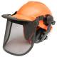 Casca forestiera cu viziera din plasa si antifoane urechi BK90923 / SB71