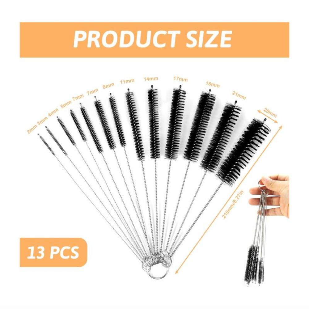 Set 13 perii de curatare inguste, fi2-25mm, lungime 20cm, pentru sticle, tevi, tuburi, paie, 04331 Amio Set 13 perii de curatare inguste, fi2-25mm, lungime 20cm, pentru sticle, tevi, tuburi, paie, 04331 Amio