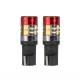 Set 2 becuri T10, cap rosu, 9 LED-uri, SMD 3030, 12-24V, W5W, 5500K, Canbus, alb, 04240 Amio