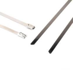 Set 100 coliere metalice, 4.6x150mm, inox, Self Lock Zip Ball, 04320 Amio