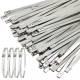 Set 100 coliere metalice, 4.6x150mm, inox, Self Lock Zip Ball, 04320 Amio