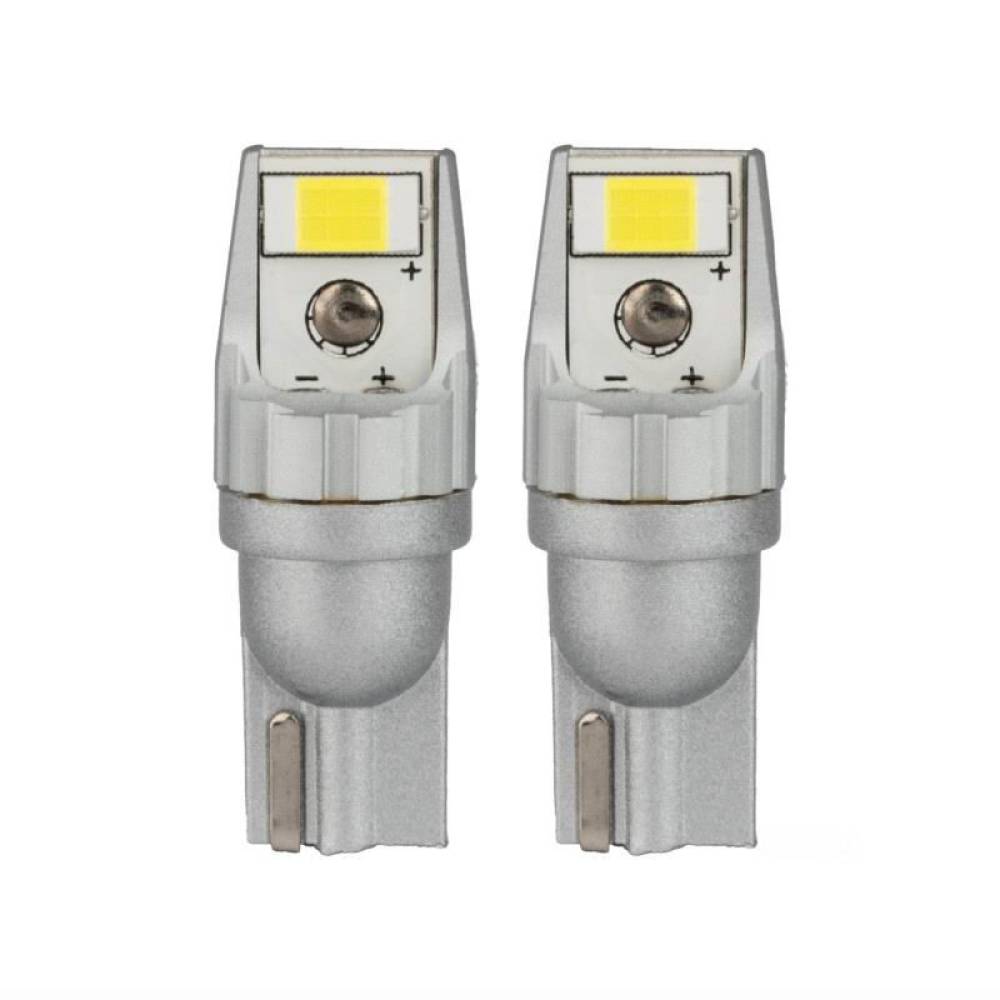 Set 2 becuri T10, 2 LED-uri, SMD 3570, 12-24V, W5W, 5500K, Canbus, 04256 Amio