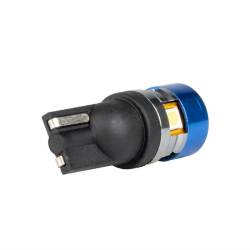 Set 2 becuri T10, cap albastru, 5 LED-uri, SMD 3030, 12-24V, W5W, 5500K, Canbus, alb, 04240 Amio