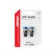 Set 2 becuri T10, cap albastru, 5 LED-uri, SMD 3030, 12-24V, W5W, 5500K, Canbus, alb, 04240 Amio