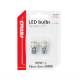 Set 2 becuri T10, 18 LED-uri, SMD 3014, 12-24V, W5W, 5500K, Canbus, alb, 04260 Amio