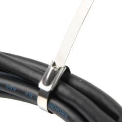 Set 100 coliere metalice, 7.9x600mm, inox, Self Lock Zip Ball, 04327 Amio