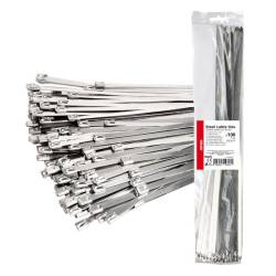 Set 100 coliere metalice, 7.9x600mm, inox, Self Lock Zip Ball, 04327 Amio