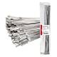 Set 100 coliere metalice, 7.9x600mm, inox, Self Lock Zip Ball, 04327 Amio