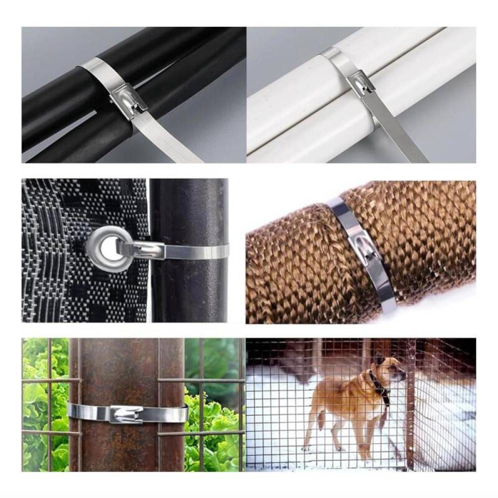 Set 100 coliere metalice, 4.6x250mm, inox, Self Lock Zip Ball, 04322 Amio Set 100 coliere metalice, 4.6x250mm, inox, Self Lock Zip Ball, 04322 Amio