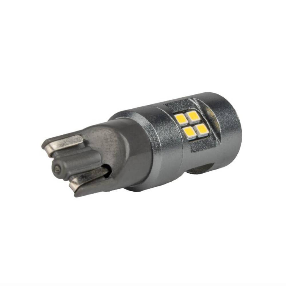 Set 2 becuri T10, 16 LED-uri, SMD 2016, 12-24V, W5W, 5500K, cu lupa, Canbus, 04234 Amio