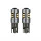 Set 2 becuri T10, 16 LED-uri, SMD 2016, 12-24V, W5W, 5500K, cu lupa, Canbus, 04234 Amio