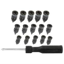 Suruburi vulcanizare rapida pentru anvelope, set 15 bucati, cu surubelnita, 63475 Carmotion