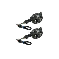 Set lampi pozitie si semnalizare moto, scuter, LED, tip bufnita, lumina alba si galbena, \Art ZC-Motoy