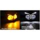 Set lampi pozitie si semnalizare moto, scuter, LED, tip bufnita, lumina alba si galbena, \Art ZC-Motoy