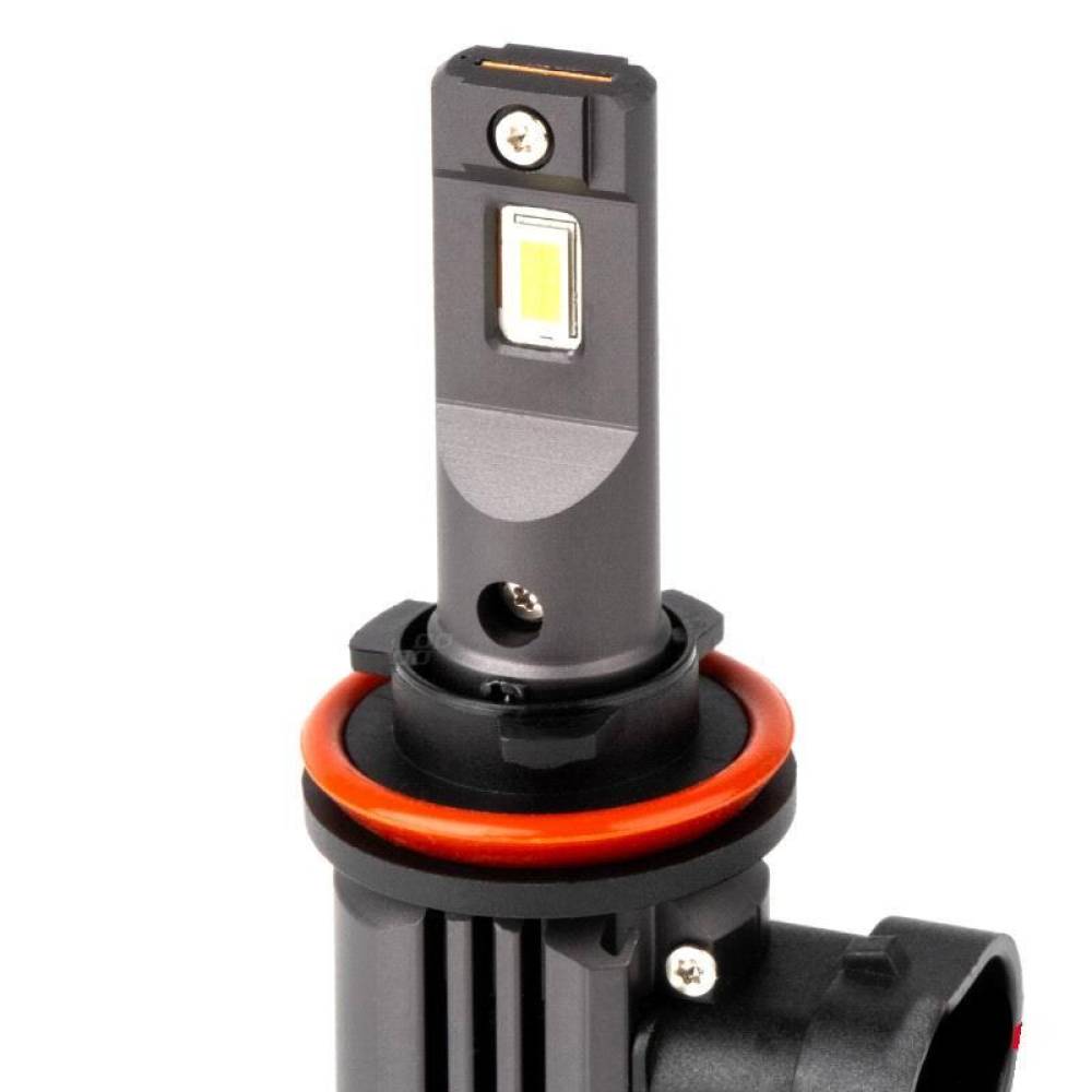 Set 2 becuri H8, H9, H11, H16, LED, 12V, 44W, 3936lm, 6500K, cu ventilator, Canbus, X4 Aviator 03765 Amio