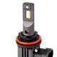 Set 2 becuri H8, H9, H11, H16, LED, 12V, 44W, 3936lm, 6500K, cu ventilator, Canbus, X4 Aviator 03765 Amio