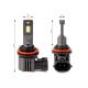 Set 2 becuri H8, H9, H11, H16, LED, 12V, 44W, 3936lm, 6500K, cu ventilator, Canbus, X4 Aviator 03765 Amio