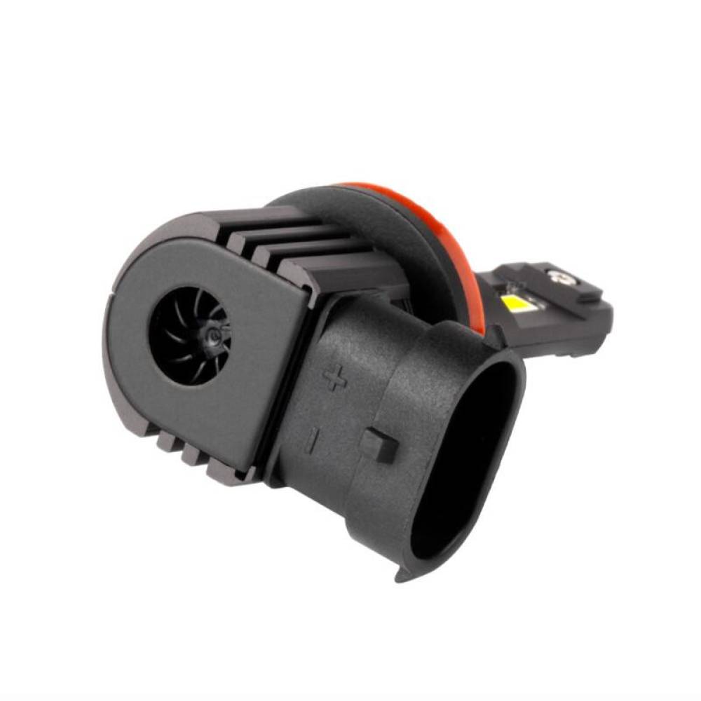 Set 2 becuri H8, H9, H11, H16, LED, 12V, 44W, 3936lm, 6500K, cu ventilator, Canbus, X4 Aviator 03765 Amio