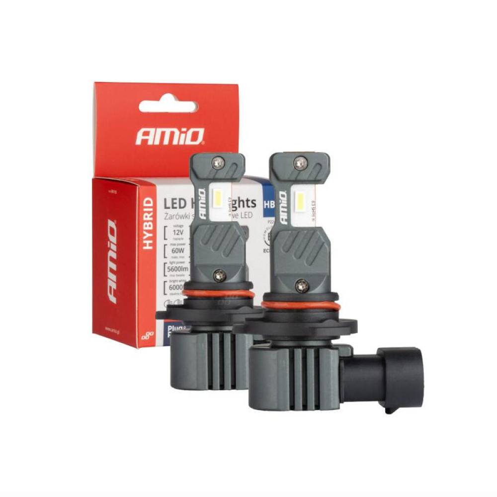 Set 2 becuri HB4, Led CSP, 12V, 60W, 5600lm, 6000K, Canbus, Hybrid Amio 04118